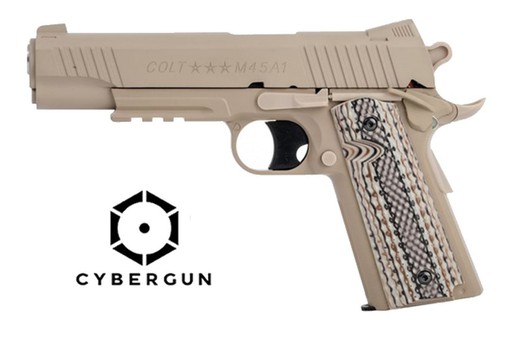 CYBERGUN COLT 1911 RAIL M45 TAN