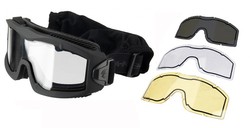 GAFAS NEGRAS DE LA SERIE AERO THERMAL CON 3 PANTALLAS‎ LANCER TACTICAL