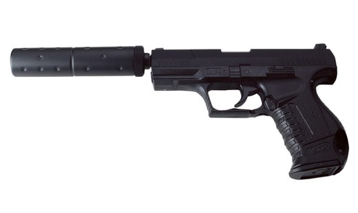 Pistola Hfc 109 Con Silenciador Negro