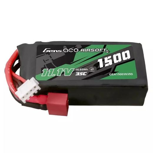 Batería Gens ace 1500mAh 35C 11.1V mini T Plug GEA15003S35D