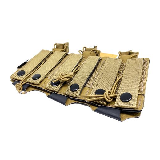 CONQUER TRIPLE RIFLE MAG POUCH tan