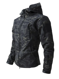 Chaqueta Táctica Sofshell Impermeable Multicam black