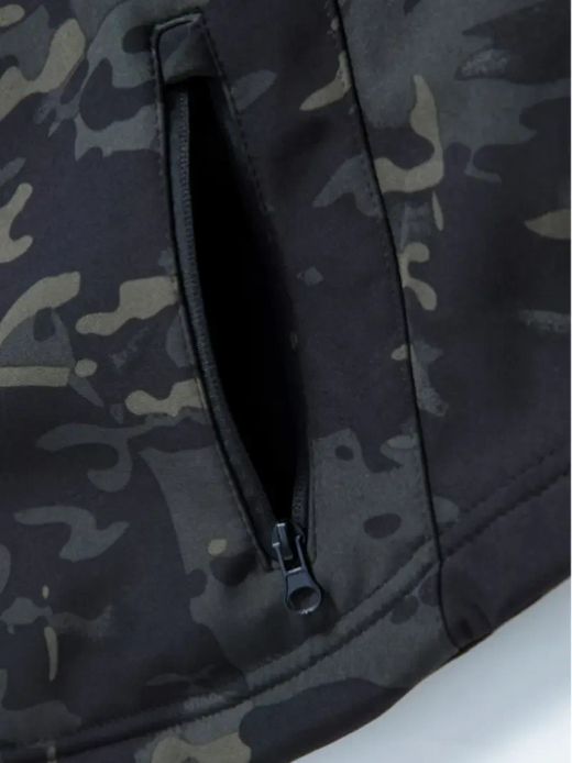 Chaqueta Táctica Sofshell Impermeable Multicam black