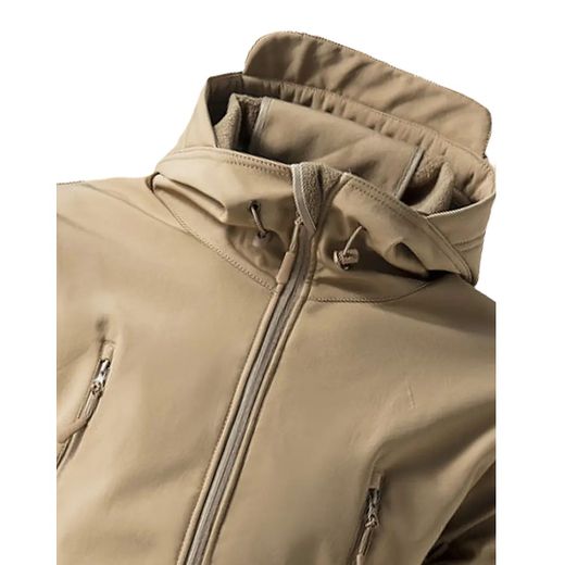 Chaqueta Táctica Softshell Impermeable Beige