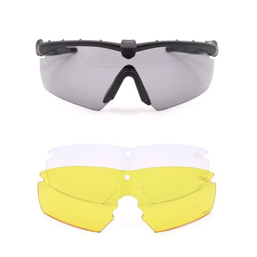 Gafas CORSO Revenge Roger negras 3 Lentes