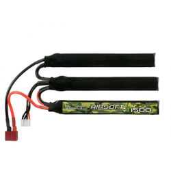 Gens ace 25C 1500mAh 3S1P 11.1V Nunchuck 3X Airsoft Gun Lipo Battery with T Plug