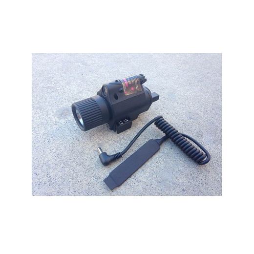LINTERNA LED ESTILO M6 NEGRO CON LASER ROJO