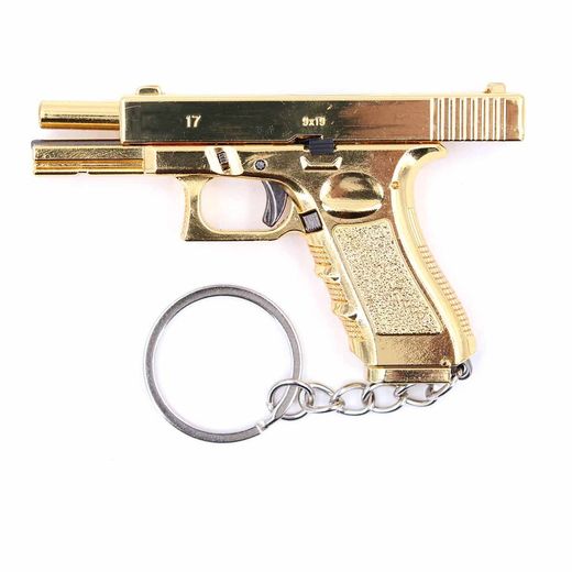 Llavero BH pistola G17 7cm dorado