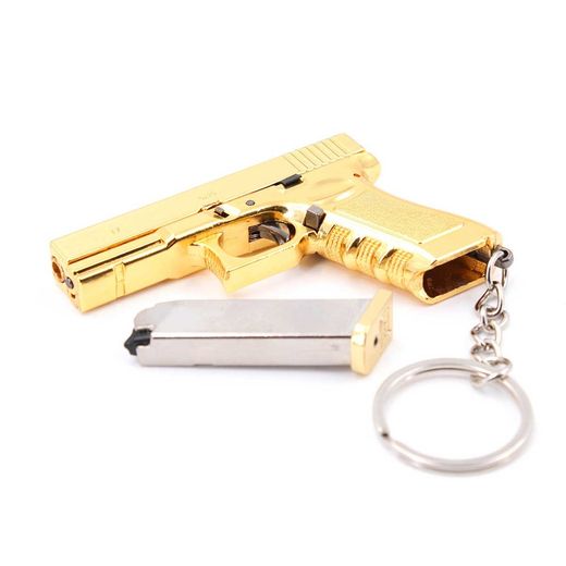 Llavero BH pistola G17 7cm dorado