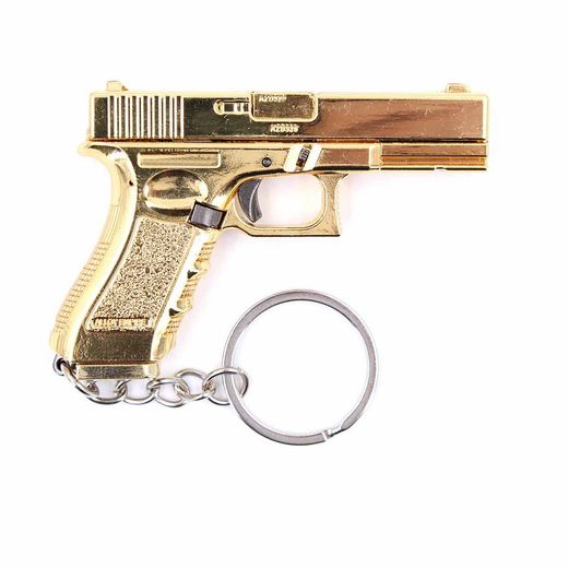 Llavero BH pistola G17 7cm dorado