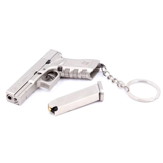 Llavero BH pistola G17 7cm plata