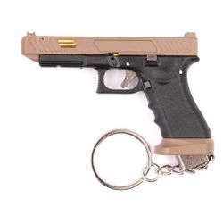 Llavero BH pistola G34 7.5cm tan y negra