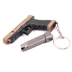 Llavero BH pistola G34 7.5cm tan y negra