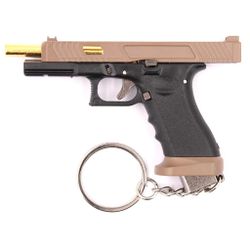 Llavero BH pistola G34 7.5cm tan y negra