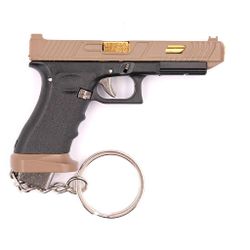 Llavero BH pistola G34 7.5cm tan y negra