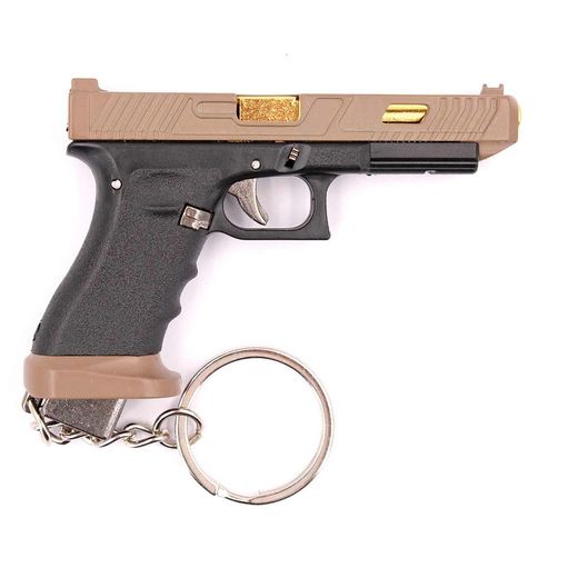 Llavero BH pistola G34 7.5cm tan y negra