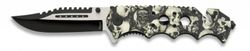 Navaja Skull Albainox Blanca Asistida.