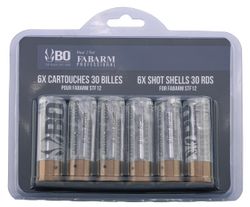 Paquete de 6 cartuchos transparentes para escopeta de airsoft BO/FABARM