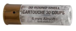 Paquete de 6 cartuchos transparentes para escopeta de airsoft BO/FABARM