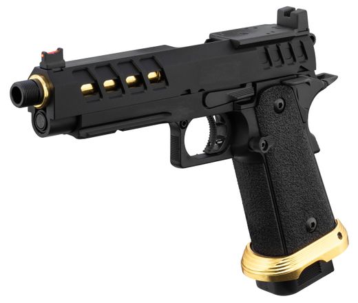Réplica GBB Pistola Hi-Capa 5.1 Lancer Tactical Heracles con RMR Negra/Dorada