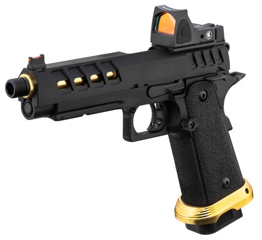 Réplica GBB Pistola Hi-Capa 5.1 Lancer Tactical Heracles con RMR Negra/Dorada