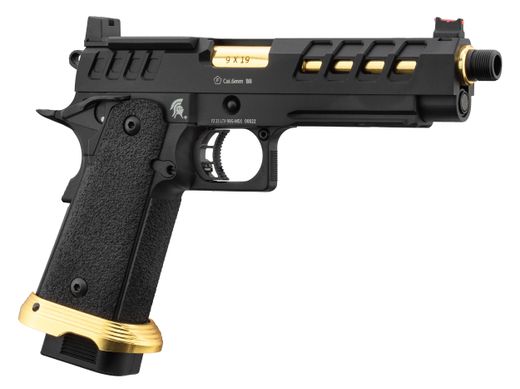 Réplica GBB Pistola Hi-Capa 5.1 Lancer Tactical Heracles con RMR Negra/Dorada