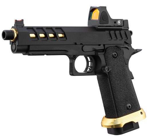 Réplica GBB Pistola Hi-Capa 5.1 Lancer Tactical Heracles con RMR Negra/Dorada