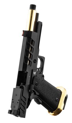 Réplica GBB Pistola Hi-Capa 5.1 Lancer Tactical Heracles con RMR Negra/Dorada