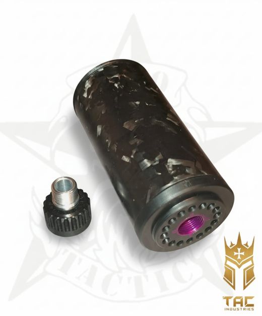 Silenciador TAC de carbono forjado Titan 50mm